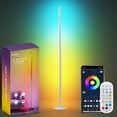 thumbnail image 1 of SUNMORY  RGB LED Floor Lamp, 49" Corner Lamp with 80+ Scene & Timer, Smart Modern Ambient Lighting with Music Sync & 16 Million Colors, Remote & App Floor Lamps for Living Room, Gaming Room, Bedrooms, 1 of 8