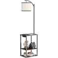 thumbnail image 1 of SUNMORY Floor Lamp with Table, End Table with Lamp for Living Room, Rustic End Table Lamp with Shelves, Walnut, 1 of 7