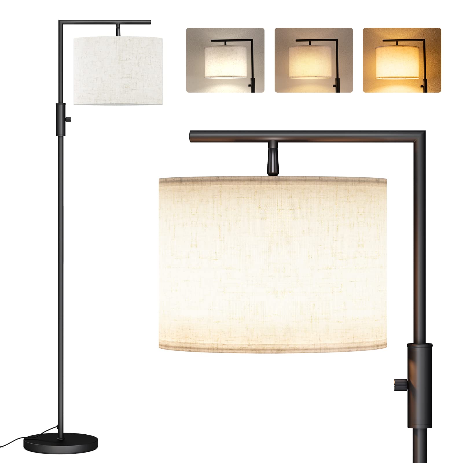 SUNMORY Modern Floor Lamps for Living Room, Standing Lamp with Rotary