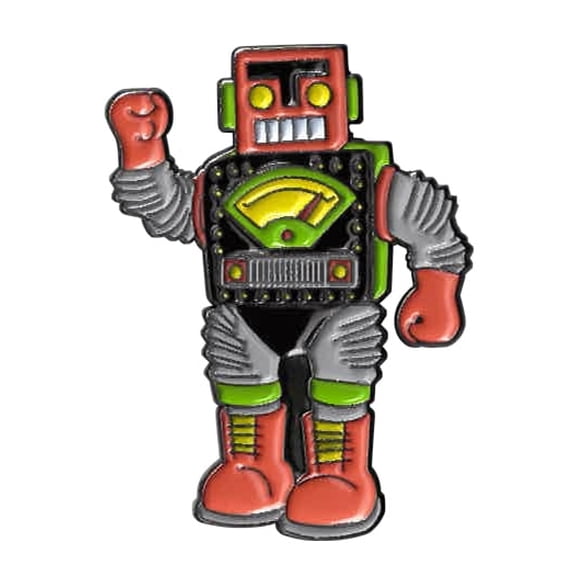 SUNNY BUICK FIGHTER ROBOT PIN - Original Artwork Backpack Enamel Lapel PIN - 1.5"