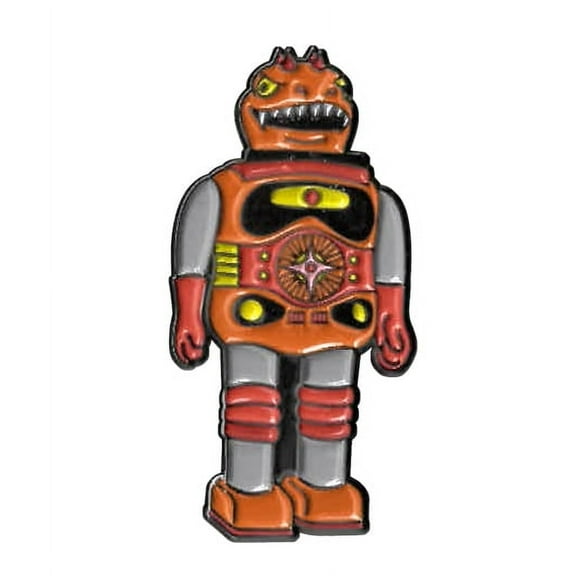 SUNNY BUICK GODZILLA ROBOT PIN - Original Artwork Backpack Enamel Lapel PIN - 1.5"