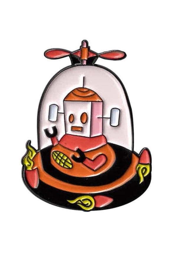 SUNNY BUICK ROBOT UFO PIN - Original Artwork Backpack Enamel Lapel PIN - 1.5"