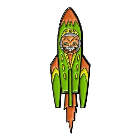 SUNNY BUICK ROCKET CAT 1 PIN - Original Artwork Backpack Enamel Lapel PIN - 2"