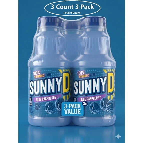 SUNNY D Blue Raspberry Juice, 11.3 OZ 9 count