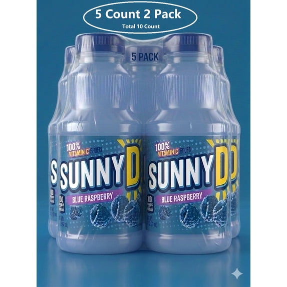 SUNNY D Blue Raspberry Juice, 11.3 oz 10 count