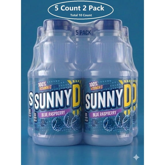 SUNNY D Blue Raspberry Juice, 11.3 oz 10 count
