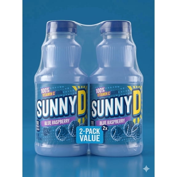 SUNNY D Blue Raspberry Juice, 11.3 oz 2 Pack