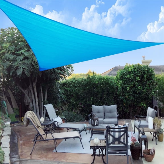 SUNNY GUARD 13'x13'x13' Sun Shade Sail Rectangle Turquoise Blue UV Block Canopy Awning for Outdoor Patio Garden Backyard (We Make Custom Size)