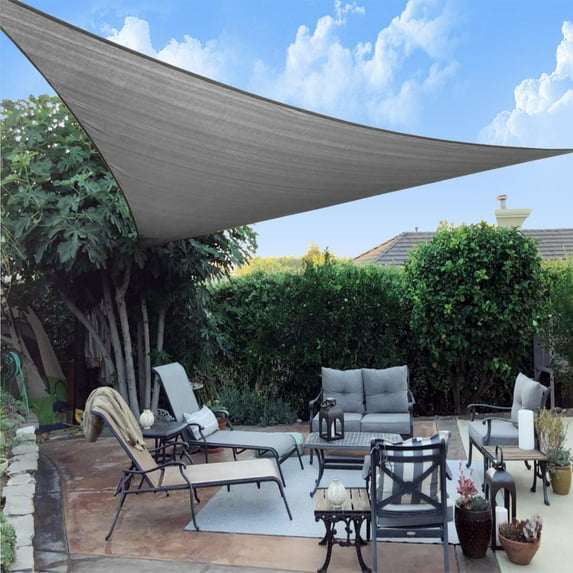 SUNNY GUARD 16'x16'x16' Sun Shade Sail Rectangle Dark Gray UV Block Canopy Awning for Outdoor Patio Garden Backyard (We Make Custom Size)