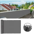 thumbnail image 1 of SUNNY GUARD 3'x16' Dark Gray Balcony Privacy Screen Fence Apartments Railing Screen for Outdoor Patio Deck Backyard Porch, 1 of 5