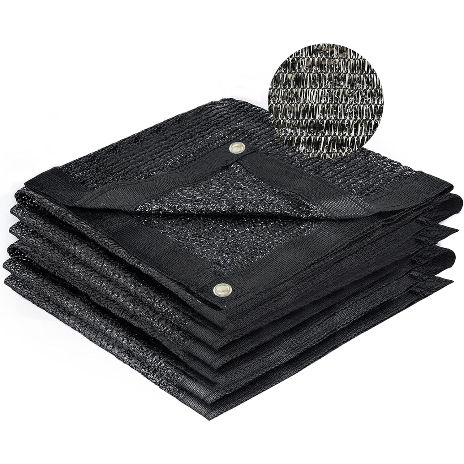 SUNNY GUARD 55% Sun Shade Cloth with Grommets 6/6.5/8/10/12/16.5/20 FT Sunblock Mesh Cover Net Garden Patio Yard, 10'x12' Black