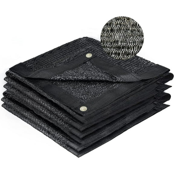 SUNNY GUARD 55% Sun Shade Cloth with Grommets 6/6.5/8/10/12/16.5/20 FT Sunblock Mesh Cover Net Garden Patio Yard, 8'x10' Black