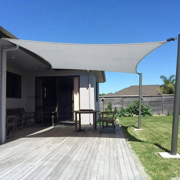 SUNNY GUARD Custom Size 17'x24' Sun Shade Sail Rectangle Sliver UV Block Canopy Awning for Outdoor Patio Garden Backyard (Customized)