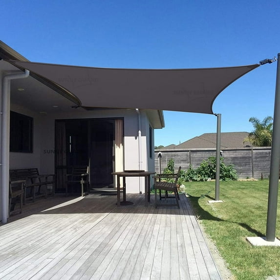 SUNNY GUARD Custom Size 8'x24' Sun Shade Sail Rectangle Dark Gray UV Block Canopy Awning for Outdoor Patio Garden Backyard (Customized)