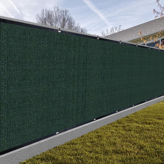 SUNNY GUARD Privacy Screen Fence 5' x 25' Heavy Duty Dustproof Denoise Fencing Mesh for Garden Yard Pool Deck, Dark Green (We Make Custom Size)