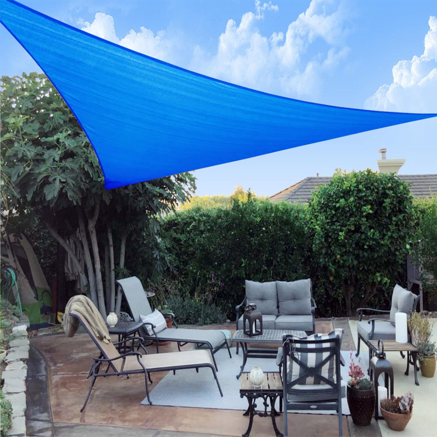 SUNNY GUARD Outdoor Yard Sun Shade Sail, UV Block Garden Canopy Cover ...