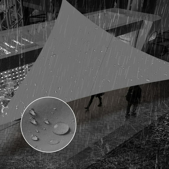 SUNNY GUARD Waterproof Sun Shade Sail 10' x 10' x 14' Dark Gray Rectangle UV Block Sunshade for Outdoor Patio Garden Backyard Deck (We Make Custom Size)