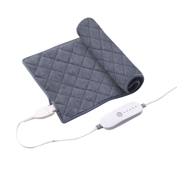 SUNNY HEAT 20x35 Inches Electric Heating Pad - Relieve Body Aches & Pains,Grey, Soft Flannel Corded (1 Piece)