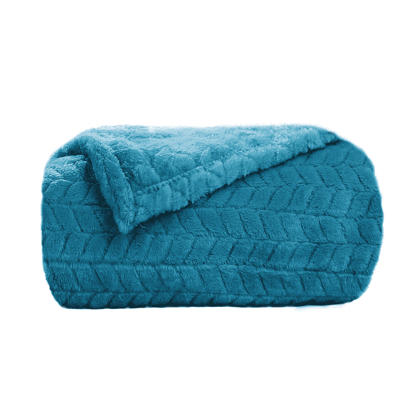 SUNNY HEAT Bed Blanket 80×90 Inches, Breathable and Cozy Microplush for Bed Sofa Couch, Summer Lightweight All-Season, Blue