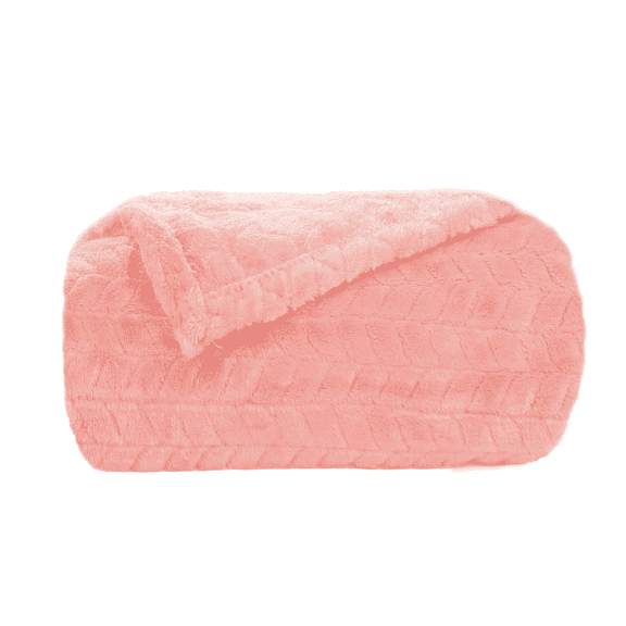 SUNNY HEAT Bed Blanket 78×90 Inches, Breathable and Cozy Microplush for Bed Sofa Couch, Suitable for All Seasons, Pink
