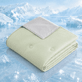 thumbnail image 1 of SUNNY HEAT Cooling Summer Comforter Twin Size 60"x80", Cooling Blanket for Hot Sleepers, Lightweight Breathable Double-Sided Quilt, Gray & Icegreen, 1 of 9