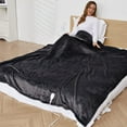 SUNNY HEAT Electric Blanket 62" x 84" Twin Size Flannel Heated Blanket