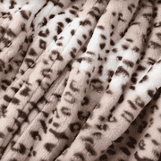 SUNNY HEAT Electric Blanket Heated Throw 50" x 60" -Fast Heating 9 Levels & 10H Auto off, Warm Soft Fannel Machine Washable, for Bed/Couch/Office, Beige Leopard Print