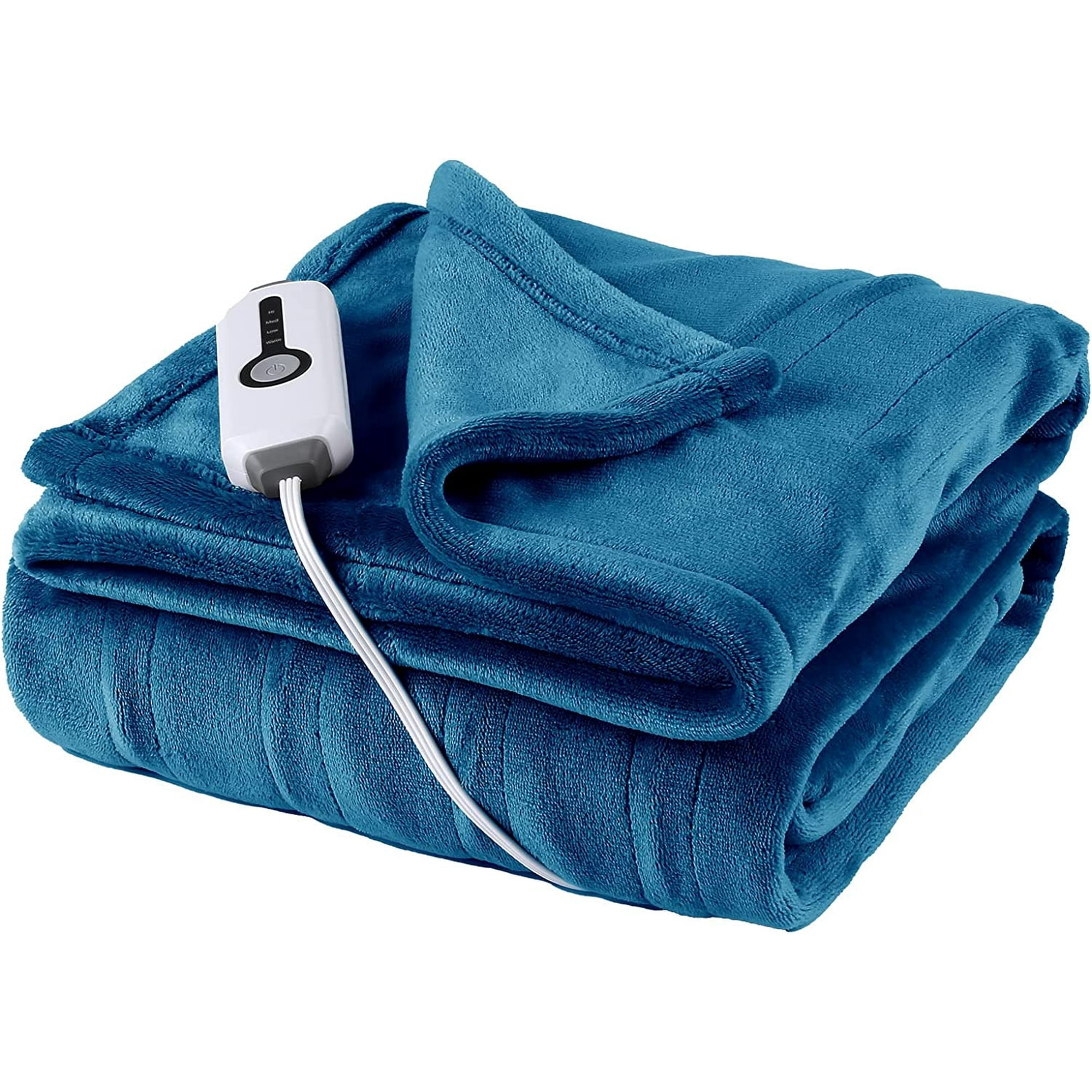 SUNNY HEAT Electric Blanket Heated Throw 50 x 60 Inches Reversible