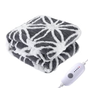 SUNNY HEAT Electric Heated Blanket 5 Heating Levels & 10 H Auto Shut Off, Warm Sherpa & Breathable, 72x84 Inch, Gray