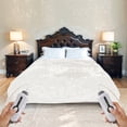 thumbnail image 1 of SUNNY HEAT Electric Heated Blanket Flannel 90" x 100" King Size-4 Heating Settings & 10 Hours Auto Off, Cozy Machine Washable-White, 1 of 7