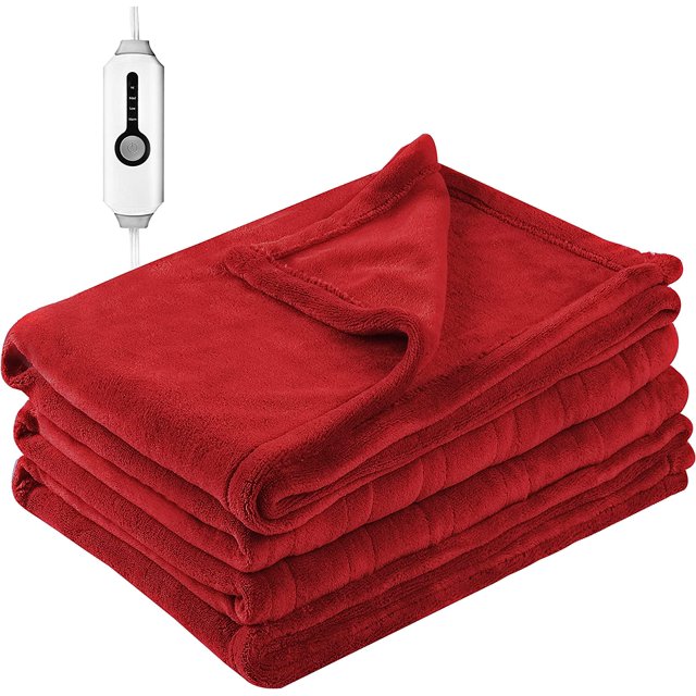 SUNNY HEAT Electric Warming Blanket, Twin Size 62x84'', 4 Heating