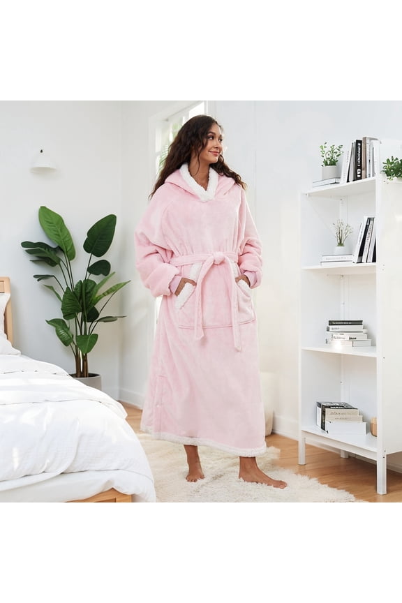 Wearable Blanket, Standard Size, Warm & Cozy, Ideal for Bed, Sofa & Travel, Light Pink