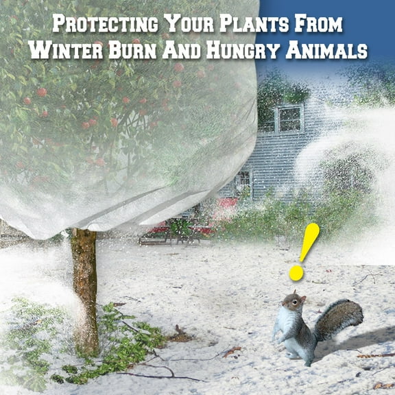 SUNNY OUTDOOR Multi-Size Plant Covers Freeze Frost Protection,Warm Frost Cloth Plant Covers for Winter Frost Protection for Potted Plants Fruit Trees (96''x84'')