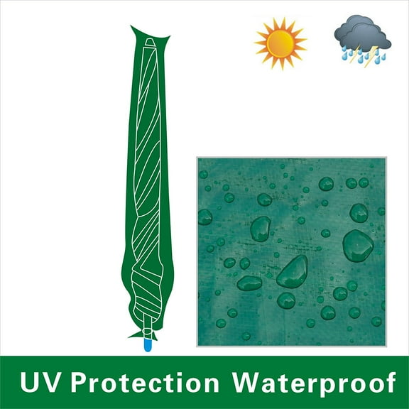 SUNNY Patio Hanging Umbrella Protective Winter Cover Outdoor Furniture Protector Protect -Green Color