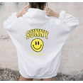 thumbnail image 1 of SUNNY SMILEY FACE Graphic Unisex Fleece Hooded Sweatshirt, 1 of 9