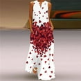 thumbnail image 1 of Sleeveless Long Dress Casual Beach Women Summer New Model Dress Lady V Neck Butterfly Printed Dresses Elegant Women's Dress, 1 of 6