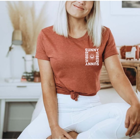SUNNY VIBES Grpahic Short sleeve Tees