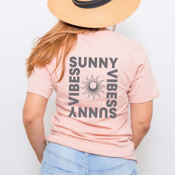 SUNNY VIBES Grpahic Short sleeve Tees