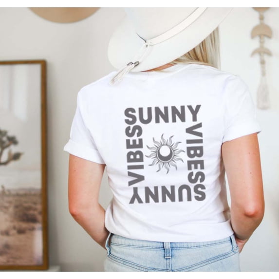 SUNNY VIBES Grpahic Short sleeve Tees