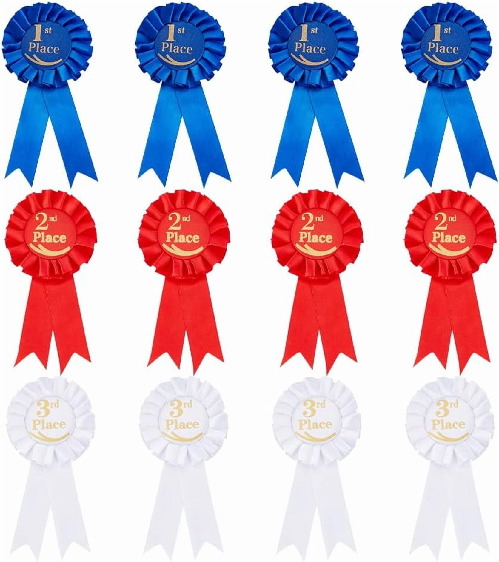 SUNNYCLUE 12 Pcs 3 Colors Award Ribbon Satin Participation Ribbon ...