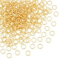 SUNNYCLUE 300Pcs 304 Stainless Steel Open Jump Rings Real 24K Gold