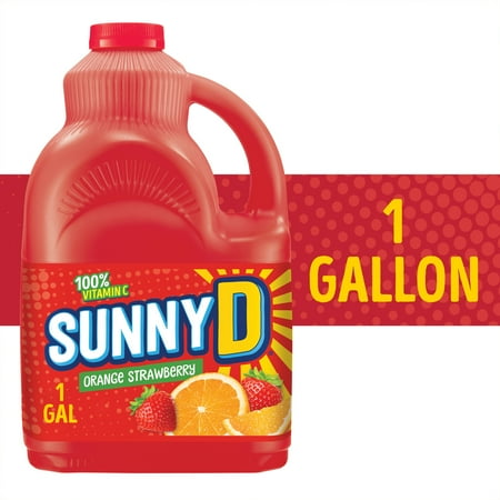 SUNNYD Orange Strawberry Juice Drink, 1 Gallon Bottle, Refreshing