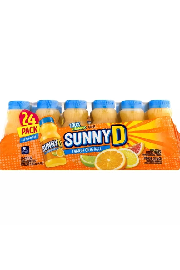 Tangy Original Orange Juice Drink, 24 Count, 6.75 FL OZ Bottles