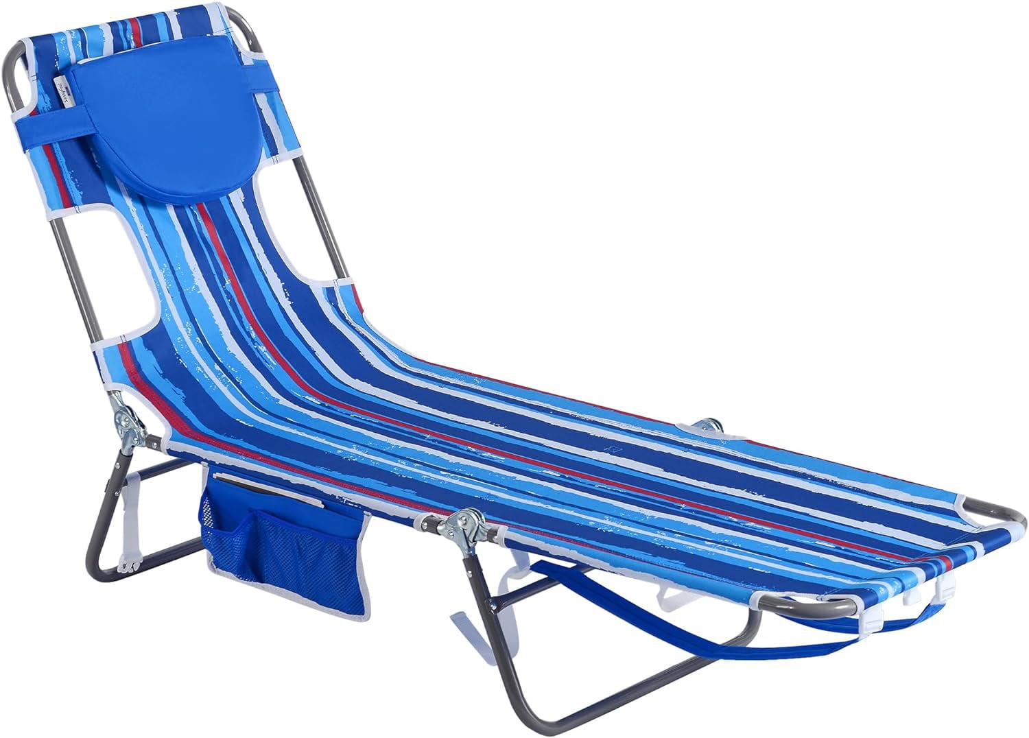 SUNNYFEEL Beach Lounge Chair, Backpack Reclining Beach Chairs Lay Flat