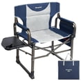 thumbnail image 1 of Sunnyfeel Oversized Camping Directors Chair, 600 LBS Portable Folding Chair with Side Pocket and Side Table for Beach, Fishing, Picnic, Lawn, Outdoor, Blue, 1 of 9