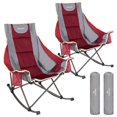 thumbnail image 1 of Sunnyfeel 2 Pack Oversized Folding Rocking Camping Chairs, High Back Outdoor Rocker Recliners, Portable Lawn Patio Rocking Chairs with Side Pocket, Supports Up to 500 LBS, 1 of 9