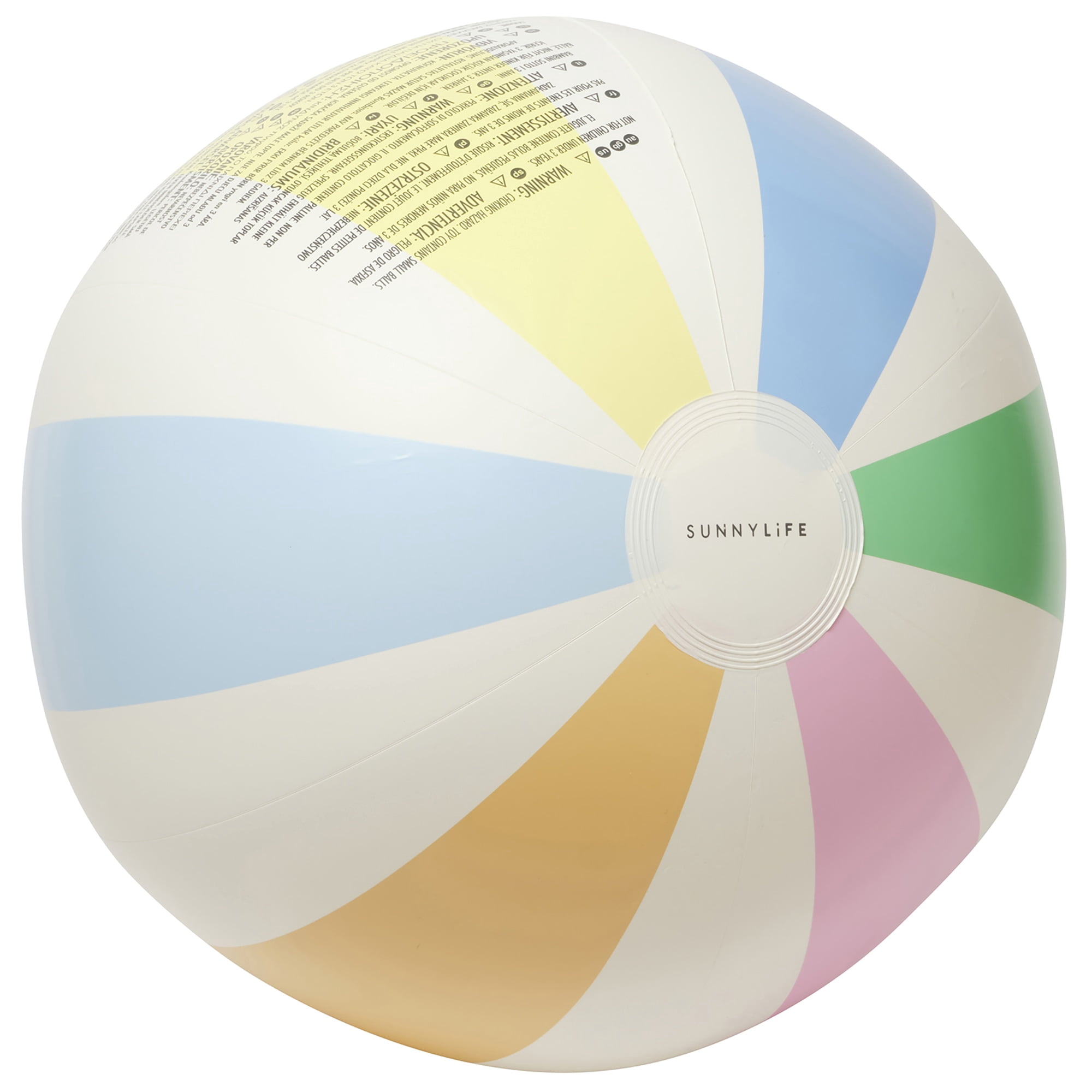 Sunnylife: Inflatable Beach Ball - Pool Side Pastel Gelato - 12.6" Water Play Float Toy, Pool Accessory, Durable PVC, Easy Inflation, Family-Kids 3+