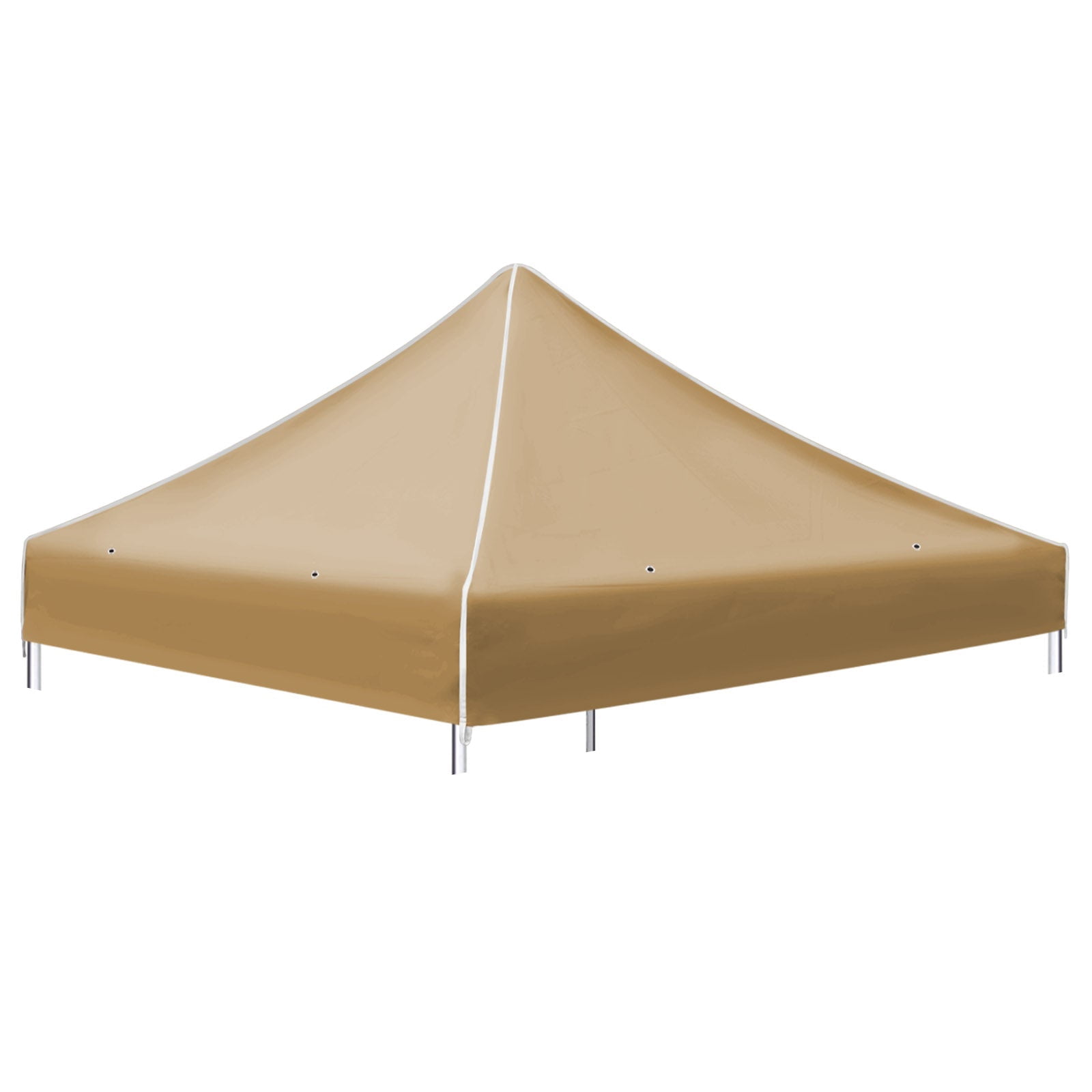 SUNNYOUTDOOR 10'x10' Canopy Replacement Top Cover for Pop Up Canopy Folding Tent Gazebo Sunshade Cover, Canopy ONLY (Tan)