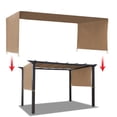 thumbnail image 1 of SUNNYOUTDOOR 18' L x 8.2' W Pergola Replacement Canopy Universal Pergola Canopy Replacement Top Cover for Pergola Structure, Frame NOT included (Tan), 1 of 5
