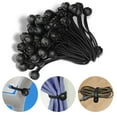 thumbnail image 1 of SUNNYOUTDOOR 6" Ball Bungees Cords Tarp Tent Tie Down Ball Bungees Canopy Gazebo Straps（100 PCS, Black）, 1 of 3